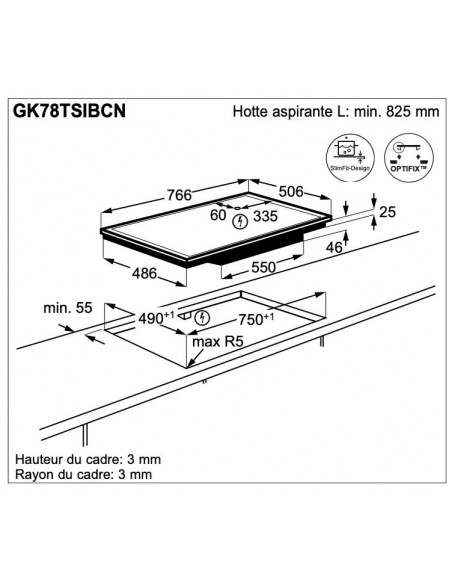 Electrolux GK78TSiBCN - dimensions