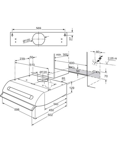 Electrolux DVK6011WE blanche - dimensions