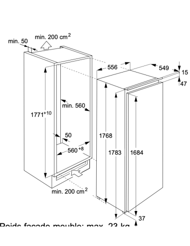 Electrolux IK2805SZ - dimensions