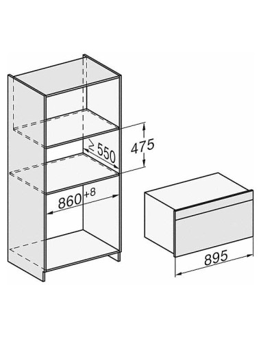 Miele H 7890-90 BP inox - Dimensions
