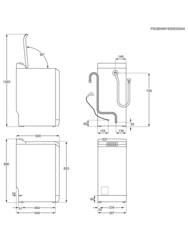 AEG Bella LB1370 - dimensions