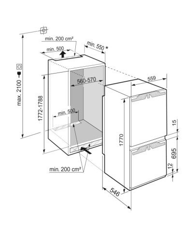 Liebherr Ice 5103 - dimensions