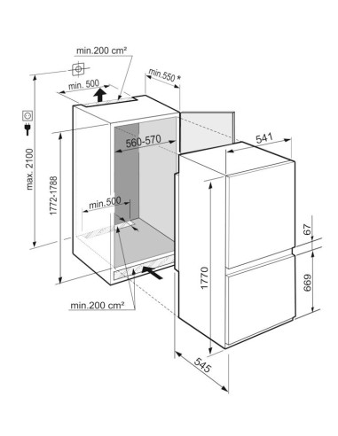 Liebherr ICSe 5103 - dimensions