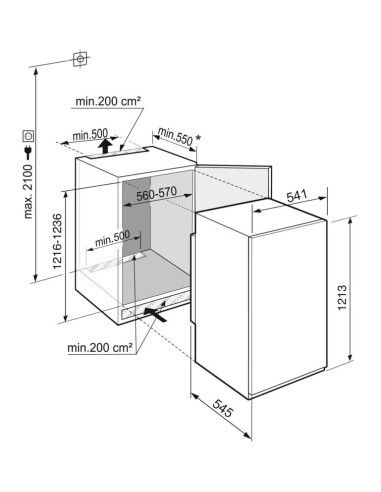 Liebherr IRSe 4101 PURE - Dimensions