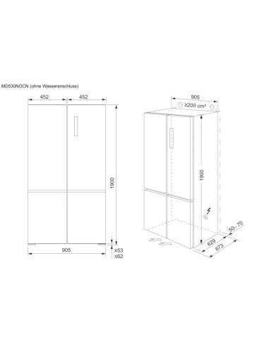 Electrolux MD530NOCN - Dimensions