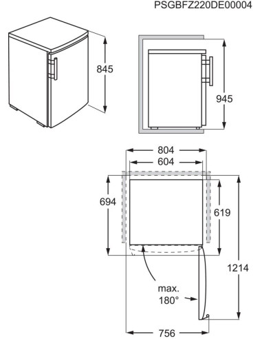 Electrolux TC145 - Dimensions