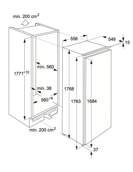Electrolux IK3029SA - dimensions