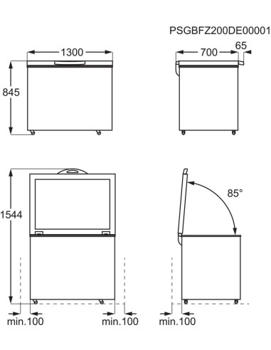 Electrolux GT380 - dimensions