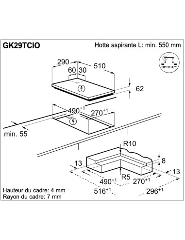 Electrolux GK29TCiO - Dimensions