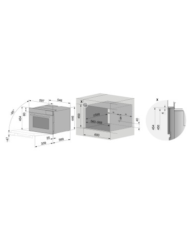 ZUG CombiSteamer V6000 45M PowerSteam Platinum - dimensions