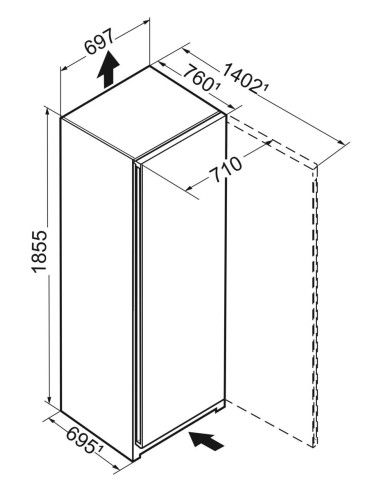 Liebherr FNd 7227 PLUS NoFrost BluPerformance - dimensions