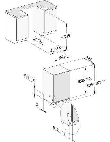 Miele G 15590-45 SCVi SL Active - dimensions