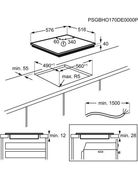 AEG KFA58DM - dimensions