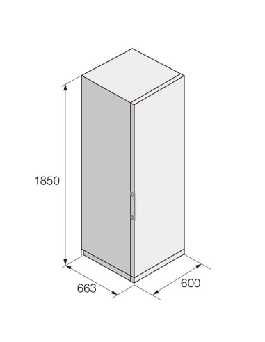 Asko FN23841B noir NoFrost - dimensions