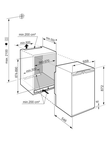 Liebherr IRd 3900 PURE - dimensions