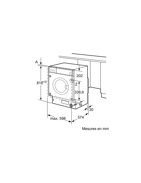 Siemens WI14W542CH iQ700 - cotes