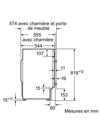 Siemens WI14W542CH iQ700 - dimensions