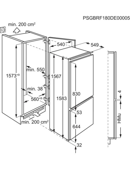 AEG SANTO AIK2405R - Dimensions