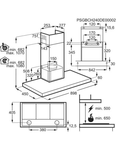 AEG AWH9416AM - dimensions