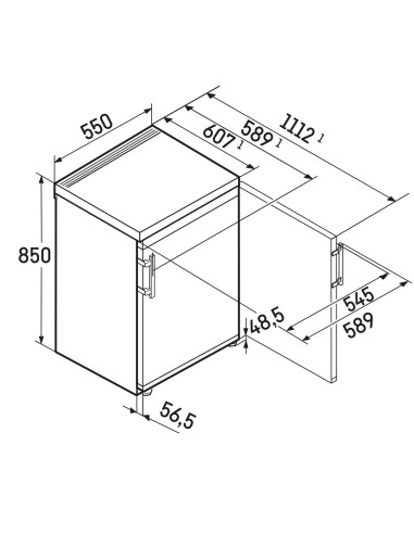 Liebherr Rc 1401 Pure - dimensions