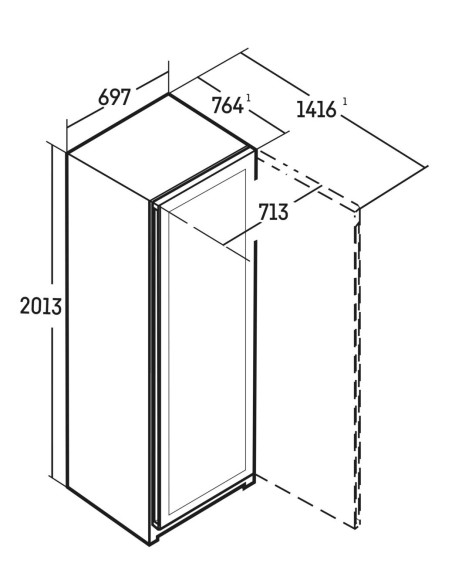 Liebherr WPgbi 7472 Vinidor Selection - dimensions