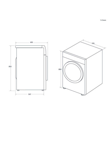 Haier HD90-A3QCIGU188 X Série 11 - dimensions