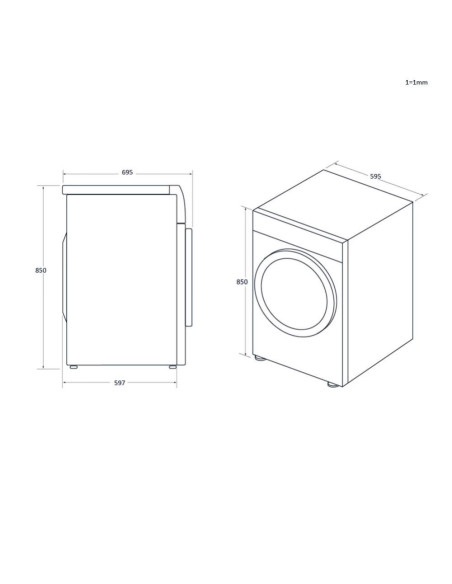 Haier HD90-A3QCIGU188 X Série 11 - dimensions