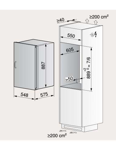 ZUG Ideal eco 55 blanc - dimensions