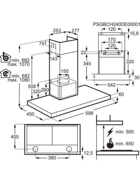 AEG AWH6416AM - dimensions