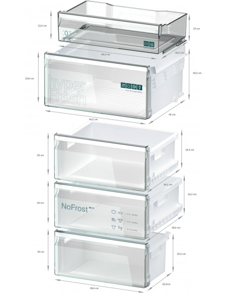 Siemens KG36N2ICF iQ300 - Tiroirs