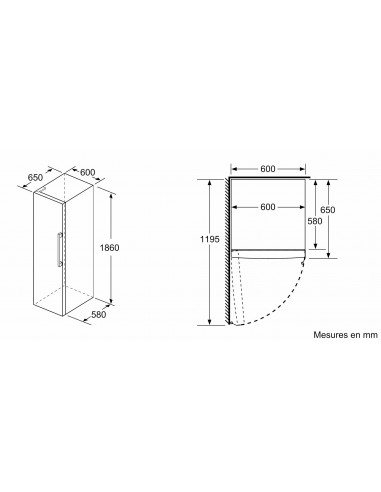 Siemens KS36VVIEP iQ300 - dimensions