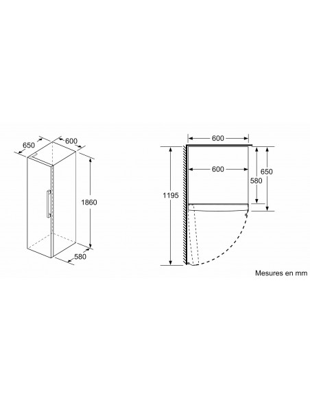 Siemens KS36VVIEP iQ300 - dimensions