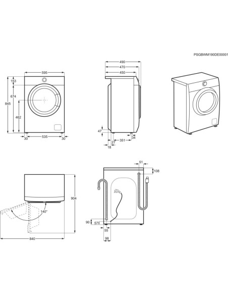Electrolux WAGL6S500 - dimensions