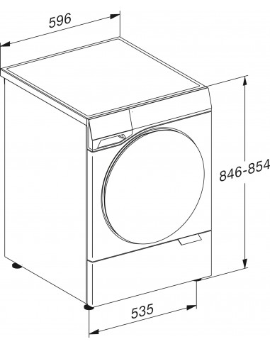 Miele WQ 100-12 CH Big Foot - dimensions