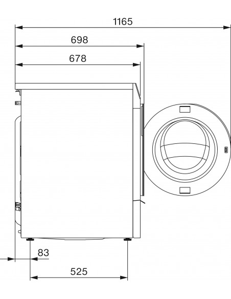 Miele WQ 100-12 CH Big Foot - dimensions
