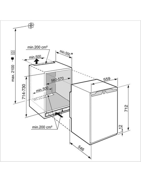 Liebherr IFNd 3503 PURE NoFrost - dimensions