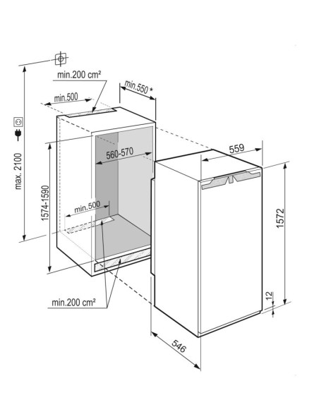 Liebherr IRBdi 4851 PRIME - dimensions