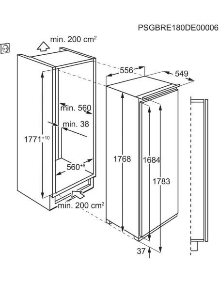 AEG SANTO AIK2654R - Dimensions
