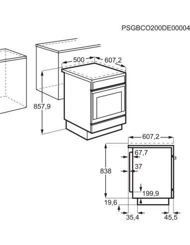 Electrolux FEH5LV112 - dimensions