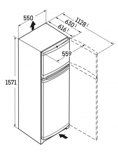 Liebherr CTe 2931 Comfort - dimensions