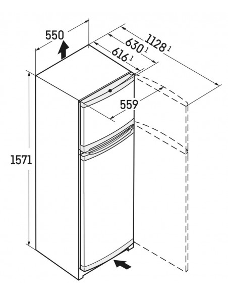 Liebherr CTe 2931 Comfort - dimensions
