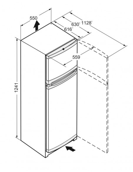 Liebherr CTe 2131 Comfort - dimensions