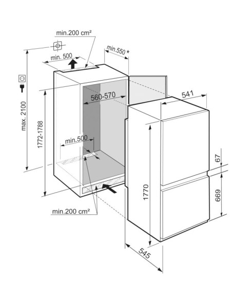 Liebherr ICBNSd 5123 PLUS BioFresh NoFrost - Dimensions