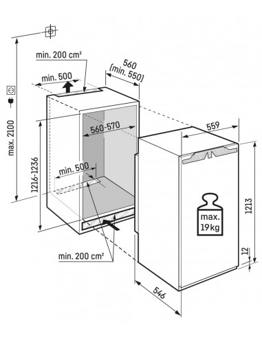 Liebherr IRd 4101 PURE - dimensions