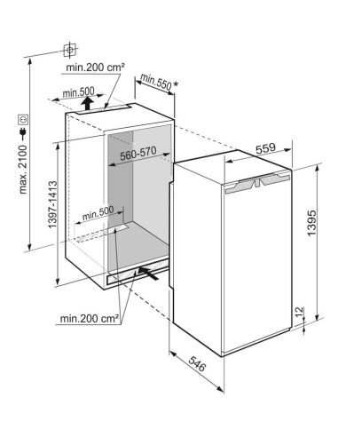 Liebherr IRBd 4521 PLUS - Dimensions