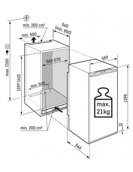Liebherr IRBci 4571 PEAK - dimensions