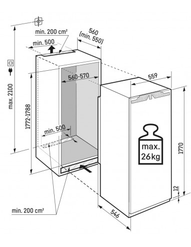 Liebherr IRd 5100 PURE - dimensions