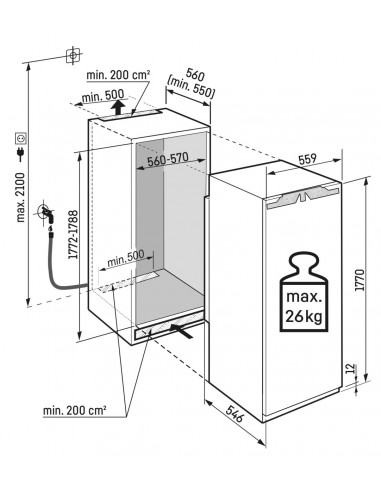 Liebherr SIFNdi 5188 PEAK NoFrost - Dimensions