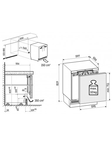 Liebherr URd 365i Prime - dimensions