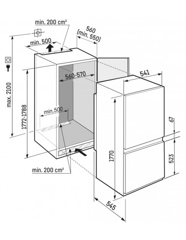 Liebherr ICSd 5102 PURE - dimensions